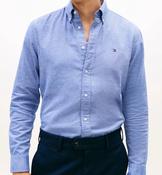 TOMMY HILFIGER SHIRT-BRUSHED LINEN TWILL-BOLD BLUE image