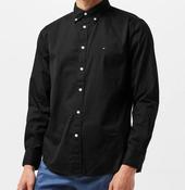 TOMMY HILFIGER-CORE FLEX POPLIN SOLID SHIRT-BLACK image