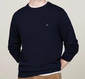 TOMMY HILFIGER-CASHMERE CREW NECK TOP-DESERT SKY image
