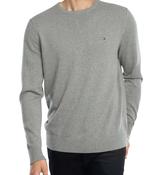 TOMMY HILFIGER-ESS TERRY CREWNECK-MEDIUM GREY HEATHER