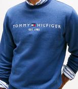 TOMMY HILFIGER-LOGO SWEATSHIRT-AEGEAN SEA HEATHER image