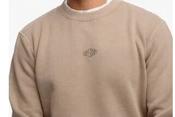 SUPERDRY-MICRO LOGO CREW SWEATSHIRT-LIGHT BEIGE image