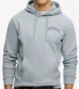 SUPERDRY-ATH ESS HOODIE-WASHED DENIM