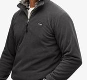 SUPERDRY-POLAR FLEECE HALF ZIP-CHARCOAL
