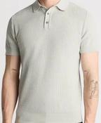 REMUS UOMO-KNITTED COTTON POLO-LIGHT GREY-02 image