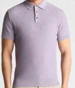 REMUS UOMO-KNITTED COTTON POLO-LILAC-72 image