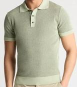 REMUS UOMO-TEXTURED KNIT POLO-LIGHT GREEN-32