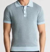 REMUS UOMO-TEXTURED KNIT POLO-SKY BLUE-23 image