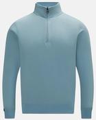 RIVET AND DENIM-TRIGGER 1/4 ZIP-BLUE image