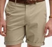 SUPERDRY-PREMIUM REG CHINO SHORTS-SANDSTONE BROWN image