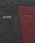 BOSS-SOCKS-REGULAR-GREY WITH RED STRIPES-2 PACK image