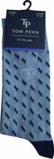 TOM PENN-SOCKS-BLUE WITH BLACK DASHES-1 PACK image