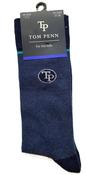 TOM PENN-SOCKS-MULTI NAVY THIN STRIPES-1 PACK image