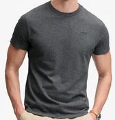 SUPERDRY-ESS STACKED LOGO EMB T-SHIRT-ANTIQUE GREY MARL image