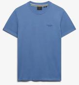 SUPERDRY-ESS STACKED LOGO EMB T-SHIRT-COLONY BLUE image
