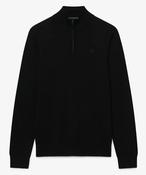 SUPERDRY-ESS WOOL BLEND HALF ZIP-TRUE BLACK image