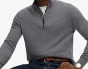 SUPERDRY-ESS WOOL BLEND HALF ZIP-IRON GREY image