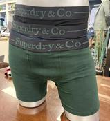 SUPERDRY-COTTON STRETCH BOXERS-BLACK/NAVY/ENAMEL GREEN-3 PACK image