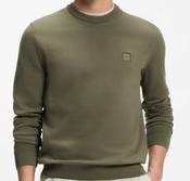 HUGO BOSS-KANOVANO BADGE KNITWEAR-OLIVE 325 image