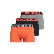 SUPERDRY &amp; CO-BOXERS-3 PACK-BLACK/BOLD ORANGE/GREY MARL image