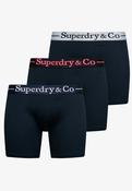 SUPERDRY &amp; CO-BOXERS-3 PACK-NAVY MARL/INDIGO MARL/BLUEGRIT image