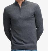 SUPERDRY-ESS LW WOOL BLEND HALF ZIP-IRON GREY MARL image