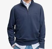 SUPERDRY-ESS SERIF LOGO HALF ZIP-SOFT NAVY
