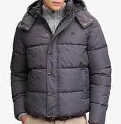 SUPERDRY-PREMIUM HOOD PUFFER JKT-GREY MARL image