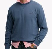 SUPERDRY-ESS LOGO CREW SWEATSHIRT-COLONY BLUE image