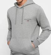 TOMMY HILFIGER-BRAND LOVE SMALL HOODIE-MEDIUM GREY HEATHER