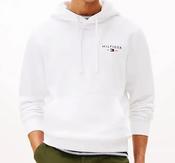 TOMMY HILFIGER-BRAND LOVE SMALL HOODIE-WHITE