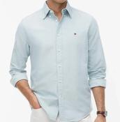 TOMMY HILFIGER-SOLID HERITAGE OXFORD RF SHIRT-ORNAMENTAL GREEN image