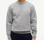 TOMMY HILFIGER-ESS TERRY CREWNECK SWEATER-MEDIUM GREY HEATHER
