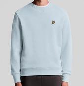 LYLE&amp;SCOTT-CREW NECK FLY FLEECE SWEATSHIRT-BLUE LAGOON