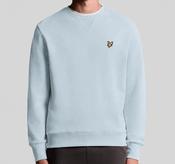 LYLE&amp;SCOTT-CREW NECK SWEATSHIRT-OPAL BLUE image