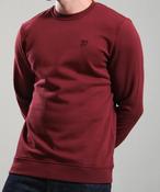 LYLE&amp;SCOTT-SUPERFINE CREW NECK SWEATSHIRT-FAIRWAY BURGUNDY image