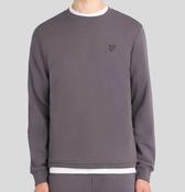 LYLE&amp;SCOTT-SUPERFINE CREW NECK SWEATSHIRT-IRON image