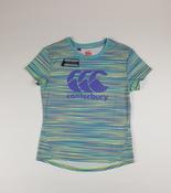 Canterbury Girls Striped Vapo Dry Poly T Shirt