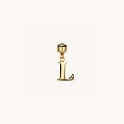 L Classic Initial Charm Gold