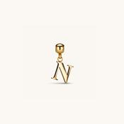 N Classic Initial Charm Gold