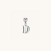D Classic Initial Charm Silver
