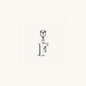 F Classic Initial Charm Silver