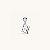 H Classic Initial Charm Silver
