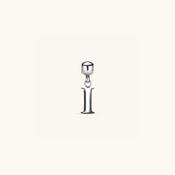 I Classic Initial Charm Silver