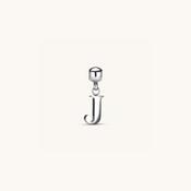 J Classic Initial Charm Silver