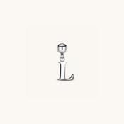 L Classic Initial Charm Silver