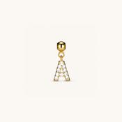 A Diamond Initial Charm Gold