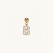 B Diamond Initial Charm Gold