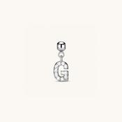 G Diamond Initial Charm Silver