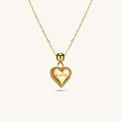 Passion Heart Charm Necklace Gold